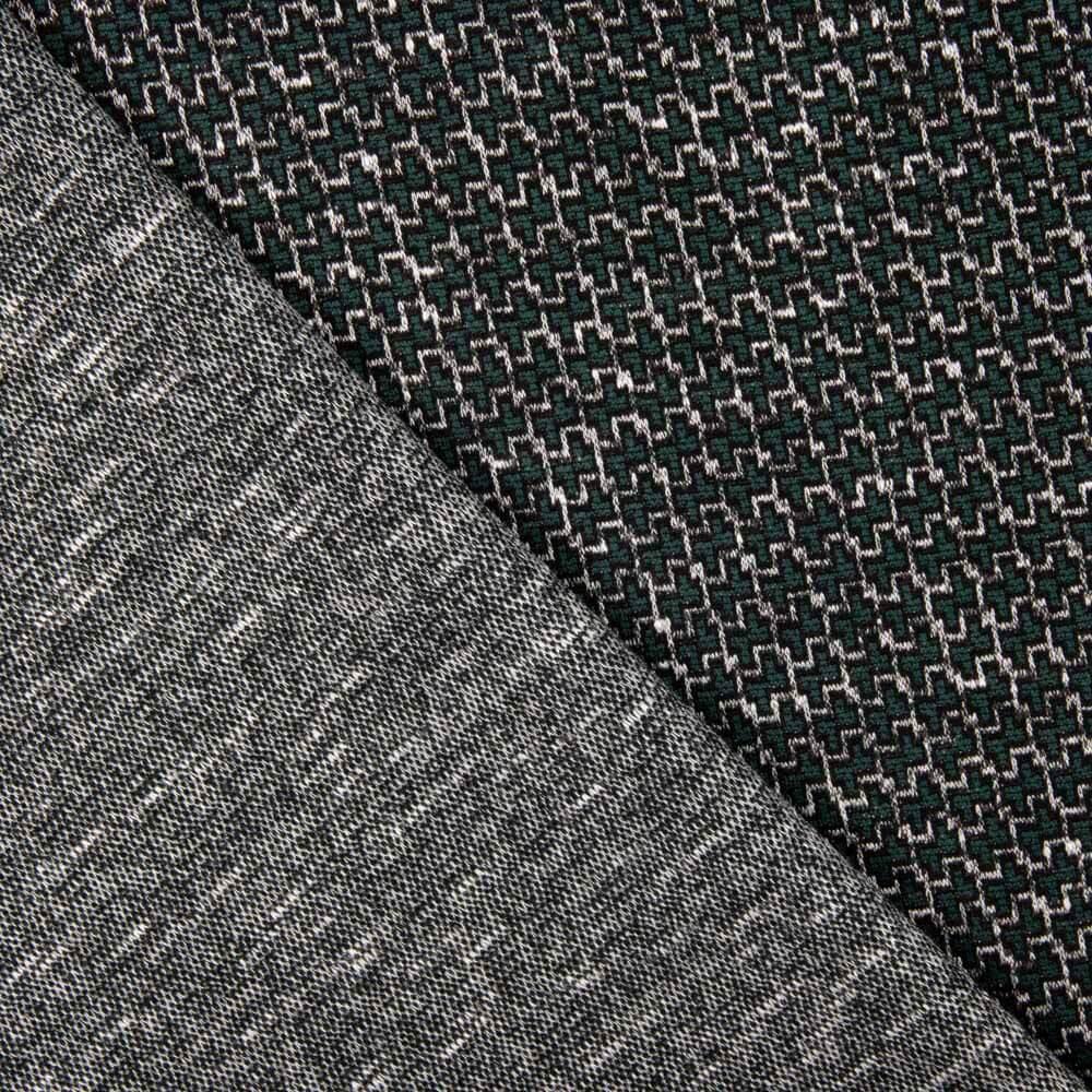 Tricot Jersey Mini Géométrique Vert - Ribes y Casals