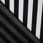 Popeline déperlante rayée Blanc Noir - Ribes y Casals