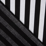 Popeline déperlante rayée Blanc Noir - Ribes y Casals