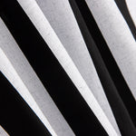 Popeline déperlante rayée Blanc Noir - Ribes y Casals