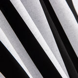 Popeline déperlante rayée Blanc Noir - Ribes y Casals