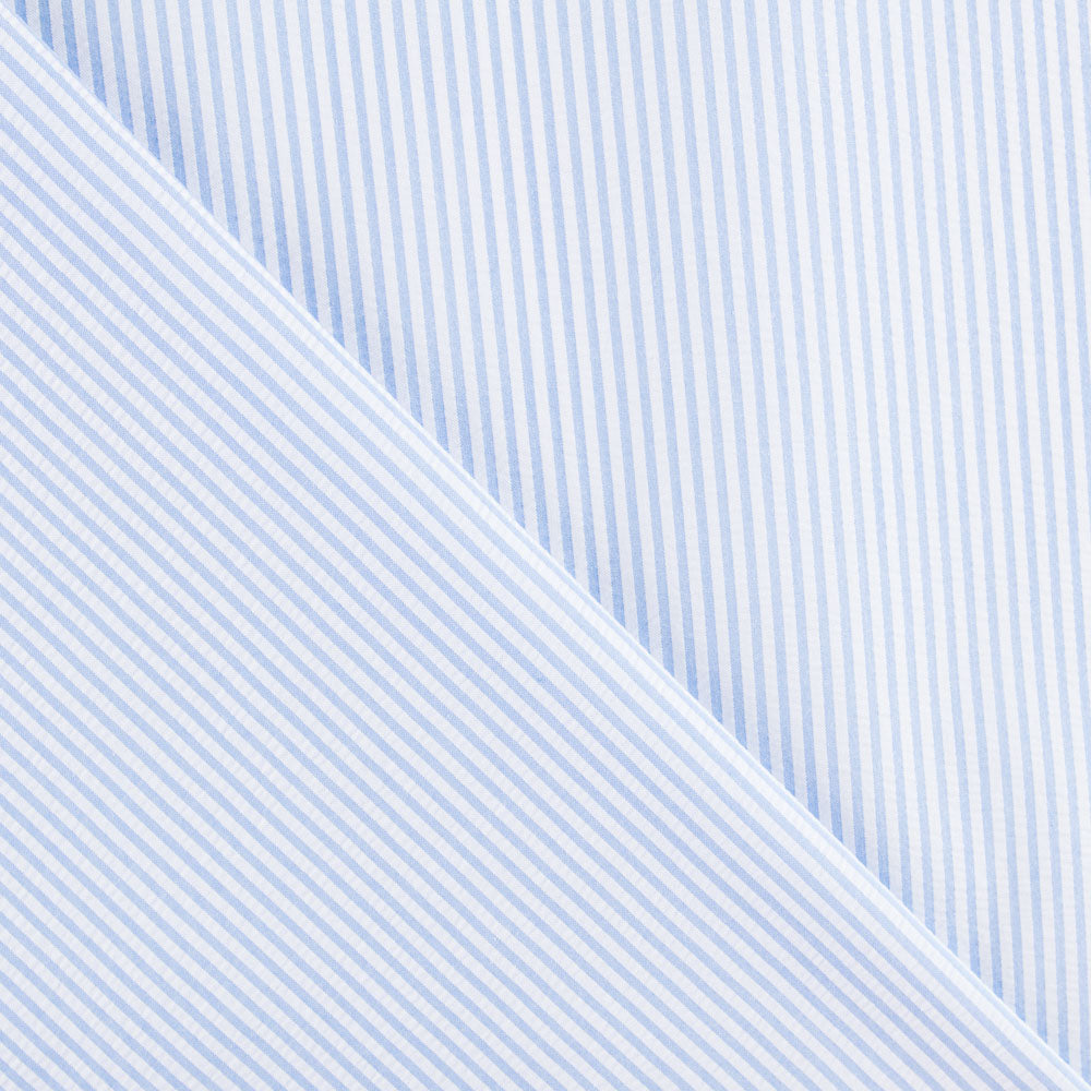 Seersucker Rayure Mini Bleu - Ribes y Casals