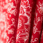 Patch Américain Floral Rouge - Ribes y Casals