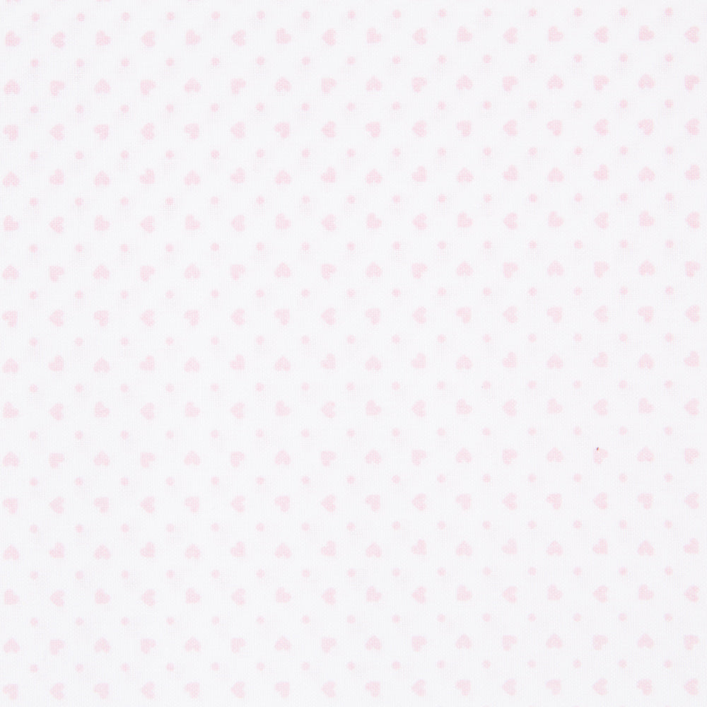 Tissu Drap Imprimé Coeurs Roses - Ribes y Casals