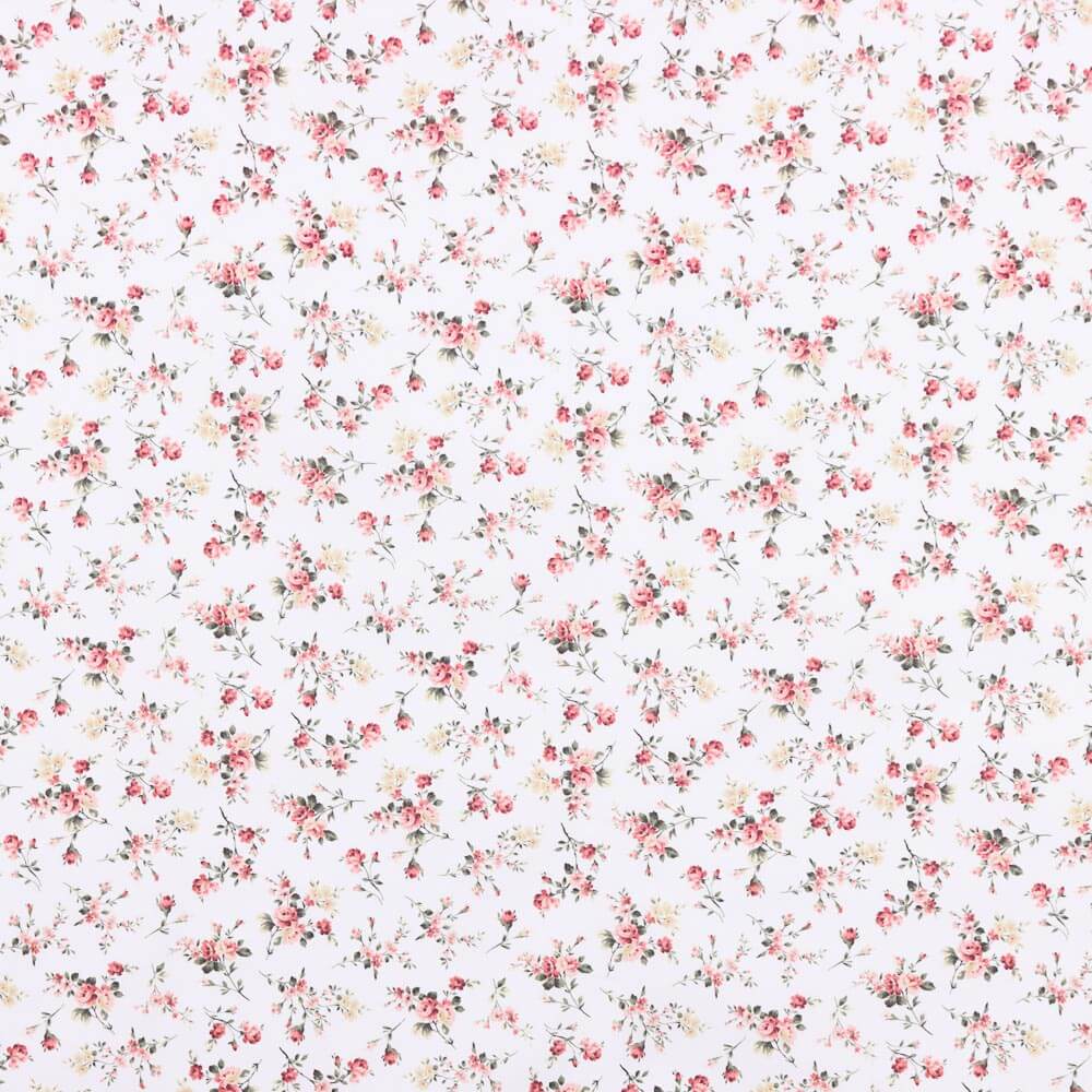 Popeline Draps Fleurs Blanches - Ribes y Casals