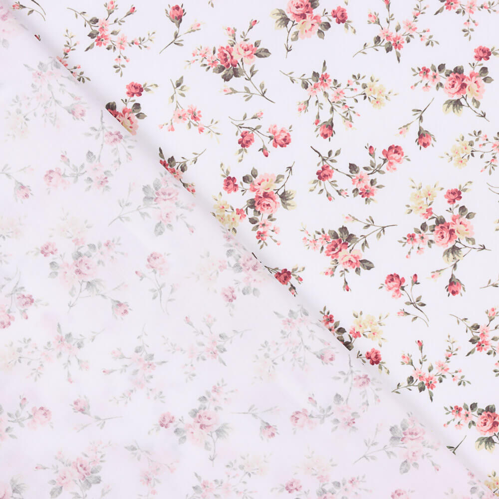 Popeline Draps Fleurs Blanches - Ribes y Casals