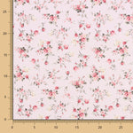 Popeline Draps Fleurs Rose Clair - Ribes y Casals