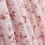Popeline Draps Fleurs Rose Clair - Ribes y Casals