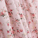 Popeline Draps Fleurs Rose Clair - Ribes y Casals