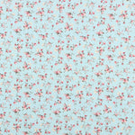 Popeline Draps Feuille Fleurs Eau Vert - Ribes y Casals