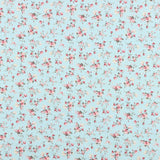 Popeline Draps Feuille Fleurs Eau Vert - Ribes y Casals