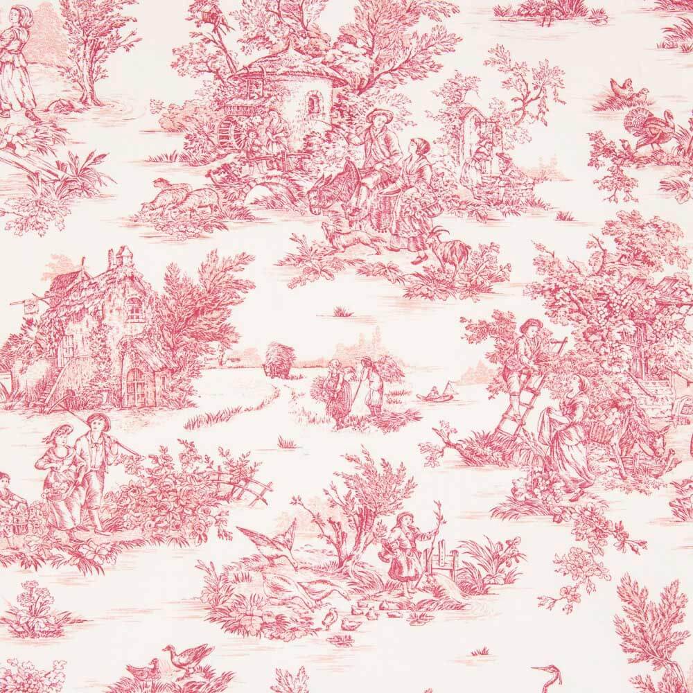 Tissu Drap Toile Jouye Rouge - Ribes y Casals