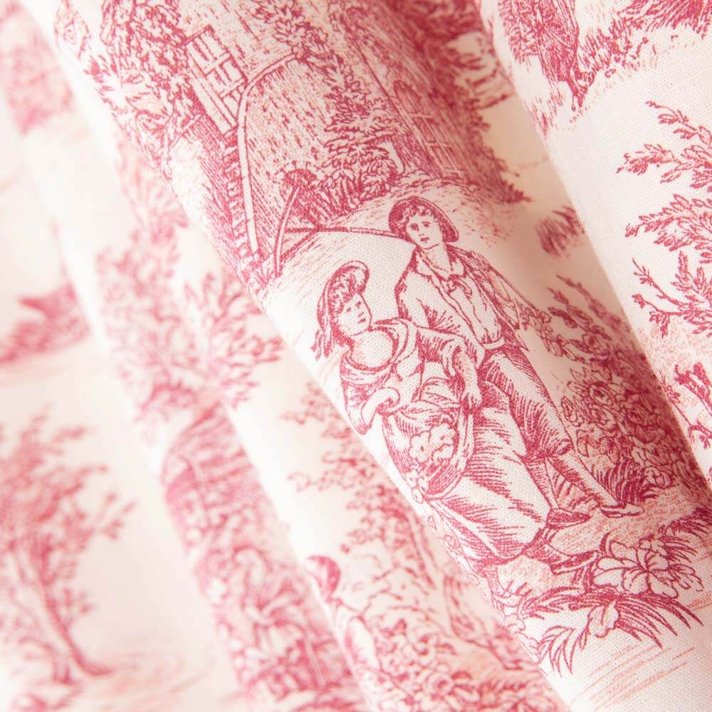 Tissu Drap Toile Jouye Rouge - Ribes y Casals