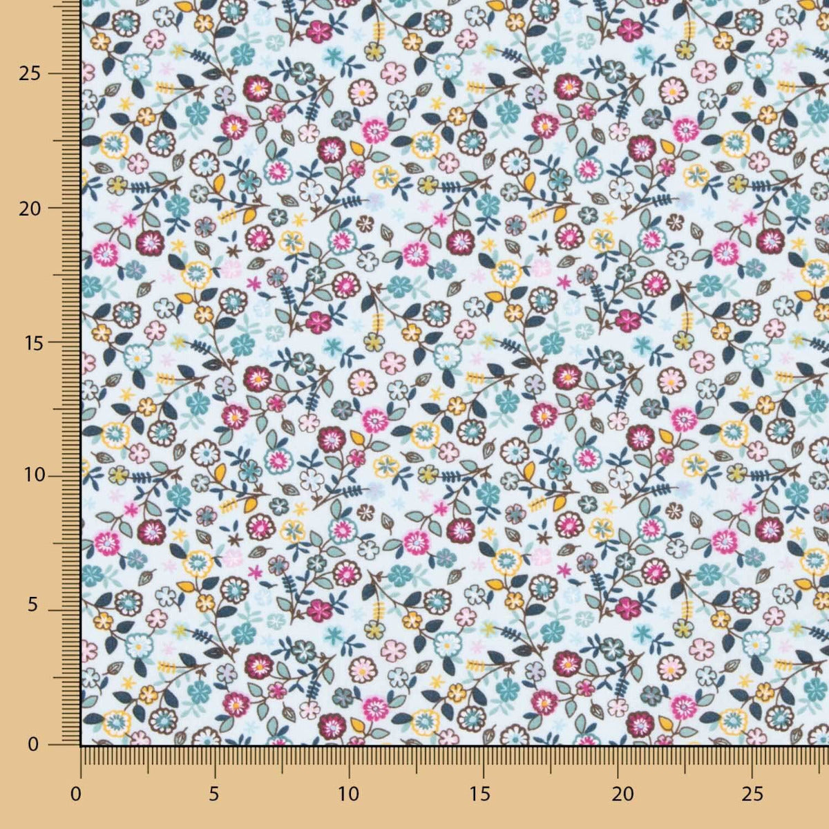 Popeline de coton à fleurs Estefania - Ribes y Casals