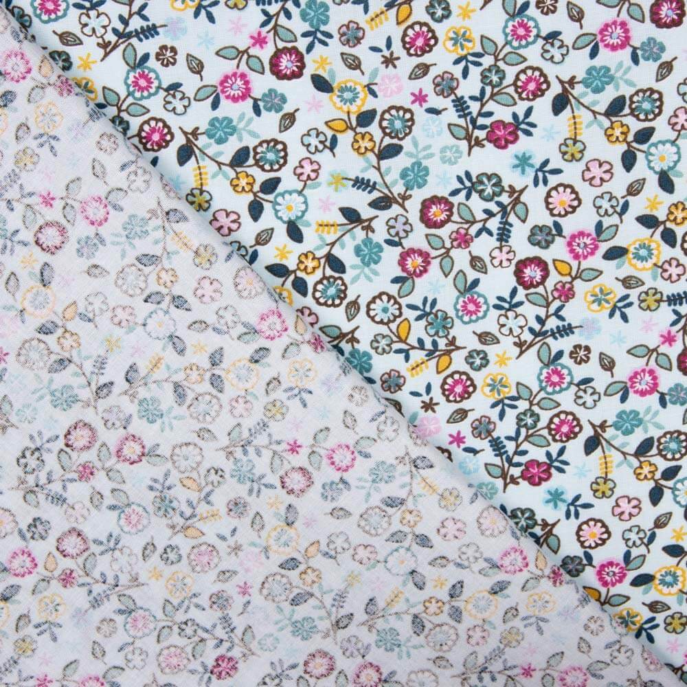 Popeline de coton à fleurs Estefania - Ribes y Casals