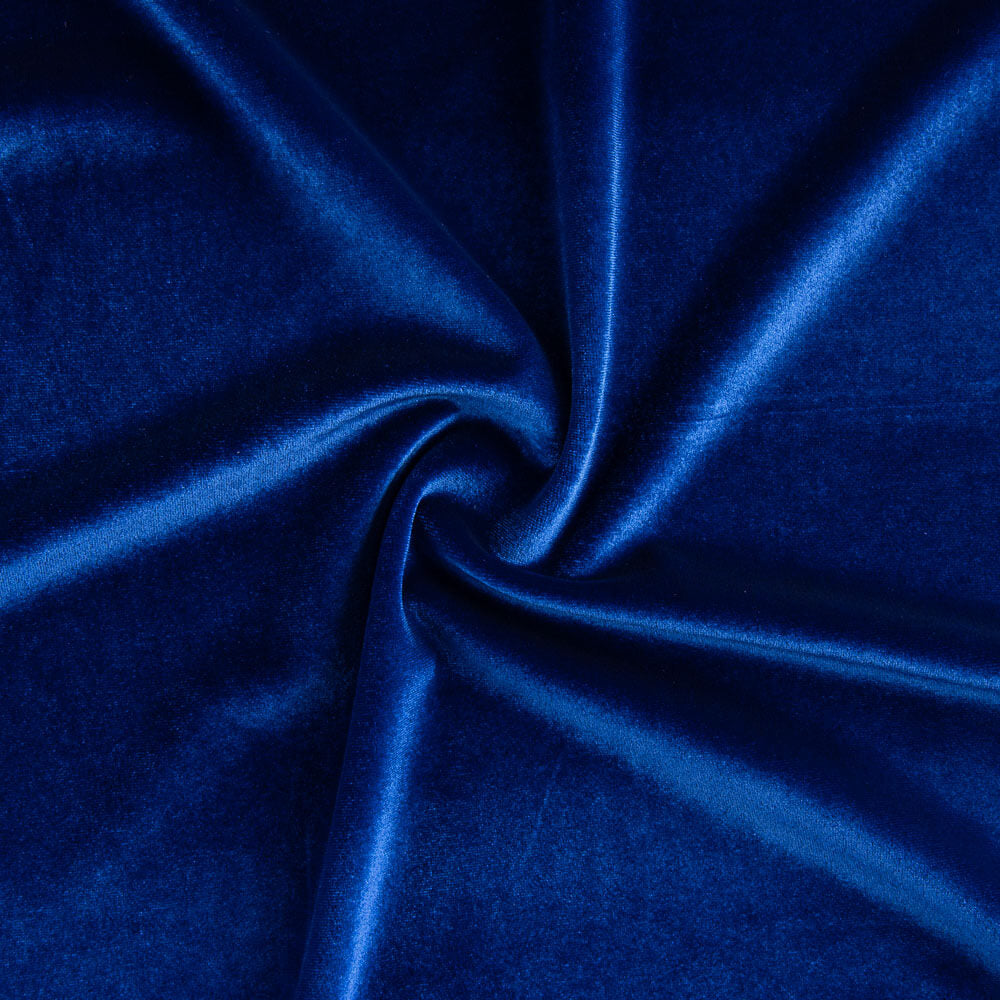 Retal Terciopelo Bielástico Azul 70x150 cm. - Ribes y Casals