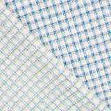 Tissu Tweed Carreaux Bleu Blanc - Ribes y Casals