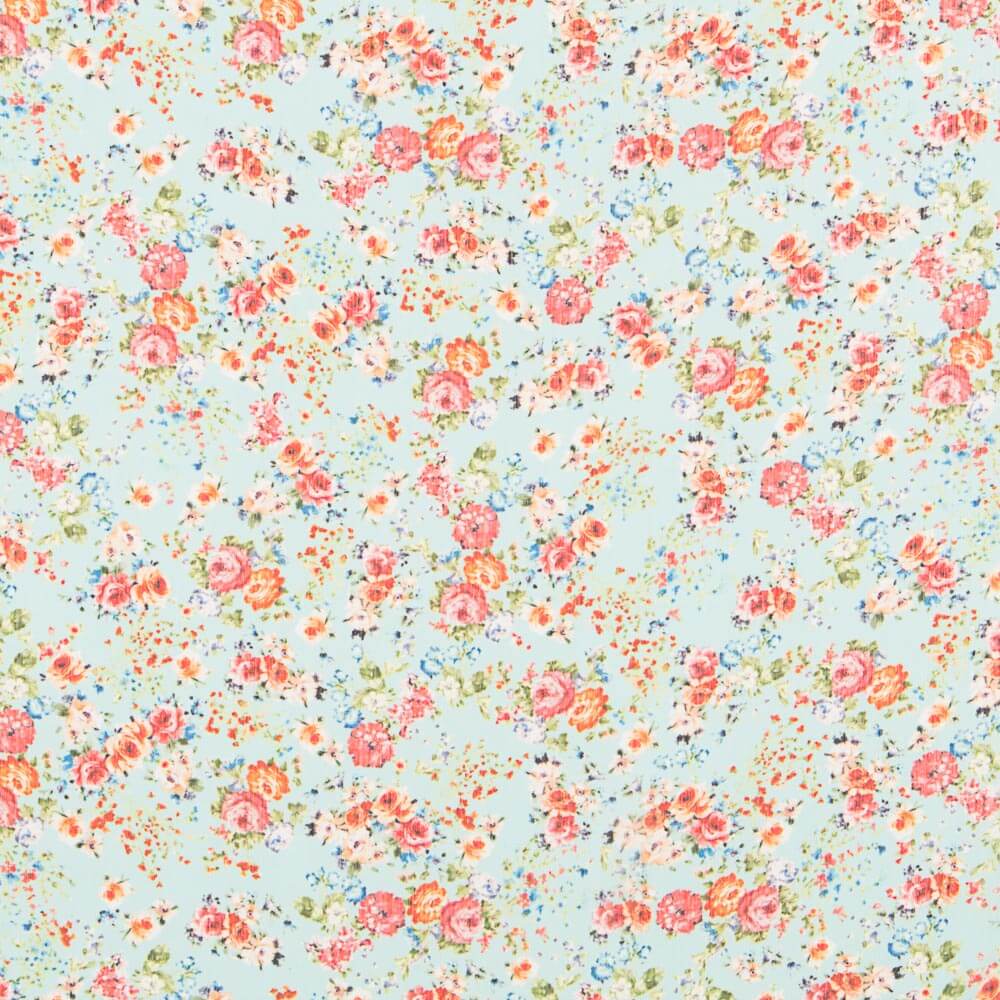 Gaze Polyester Mini Crétonne Bleu - Ribes y Casals