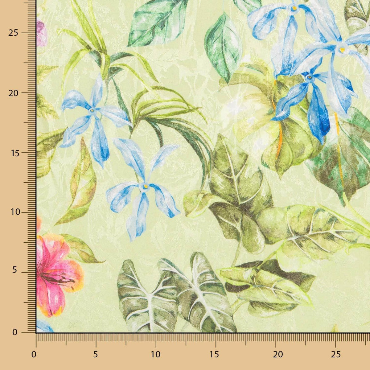 Jacquard Polyester Fleurs Pistache - Ribes y Casals