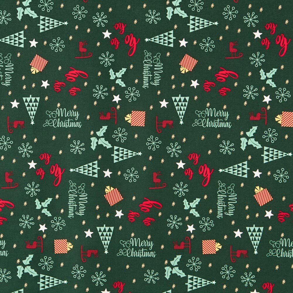 Coton Noël Joyeux Noël Vert - Ribes y Casals