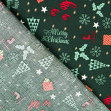 Coton Noël Joyeux Noël Vert - Ribes y Casals