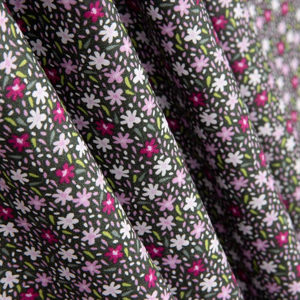 Popeline de coton à fleurs Andrea - Ribes y Casals