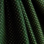 Retal Popelín Navidad Lunarcitos Oro Verde 160x140 cm - Ribes y Casals