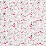 Viyela Imprimé Loups Rouge - Ribes y Casals