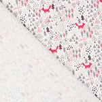 Viyela Imprimé Loups Rouge - Ribes y Casals