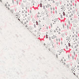 Viyela Imprimé Loups Rouge - Ribes y Casals