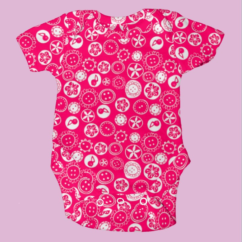 Maille Enfant Boutons Fuchsia - Ribes y Casals