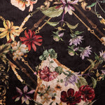 Velours Élastique Floral Noir - Ribes y Casals