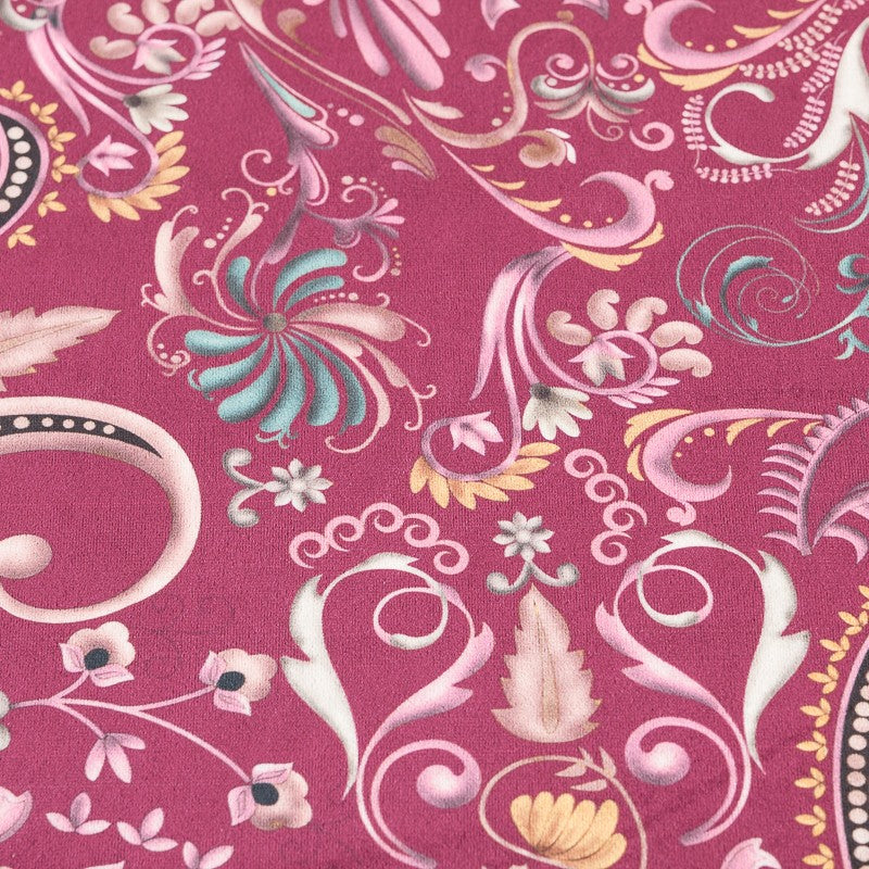 Velours Imprimé Baroque Bordeau - Ribes y Casals