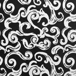 Velours Imprimé Spirales Noir Blanc - Ribes y Casals