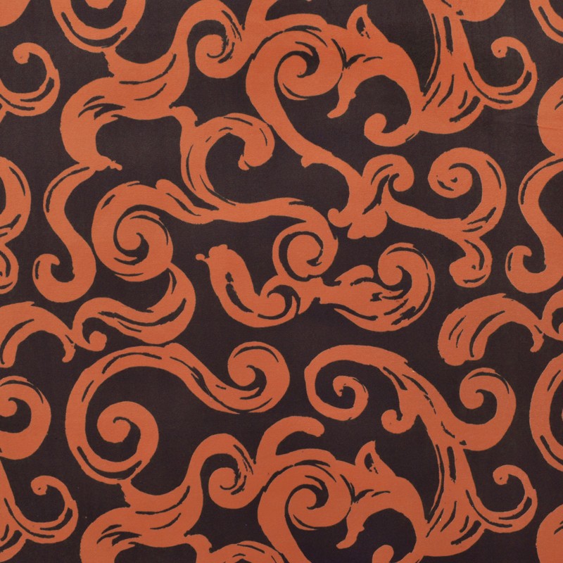 Velours Imprimé Spirales Orange - Ribes y Casals