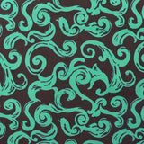 Velours Imprimé Spirales Turquoise - Ribes y Casals