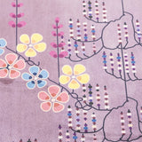 Velours Imprimé Fleurs Violet - Ribes y Casals