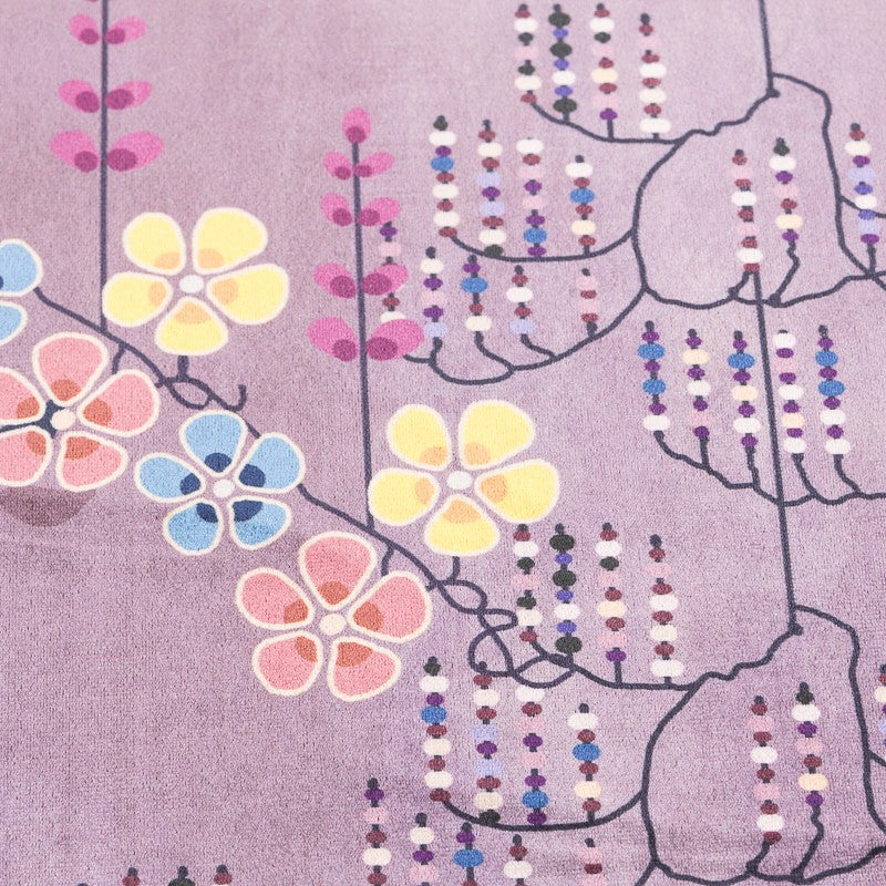 Velours Imprimé Fleurs Violet - Ribes y Casals