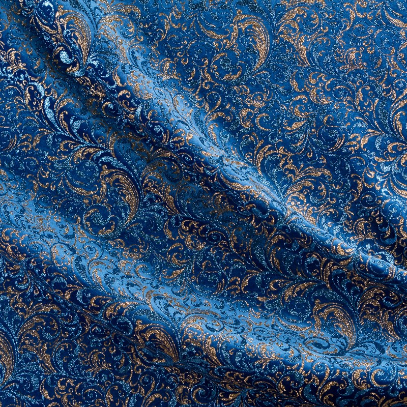 Velours Fantaisie Bleu Électrique - Ribes y Casals