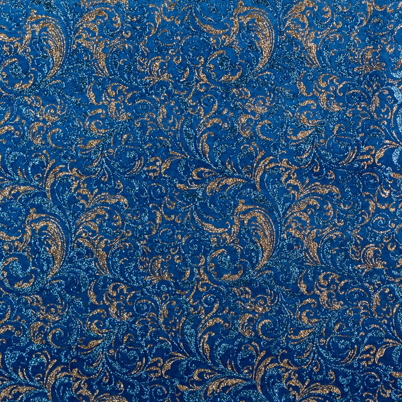 Velours Fantaisie Bleu Électrique - Ribes y Casals