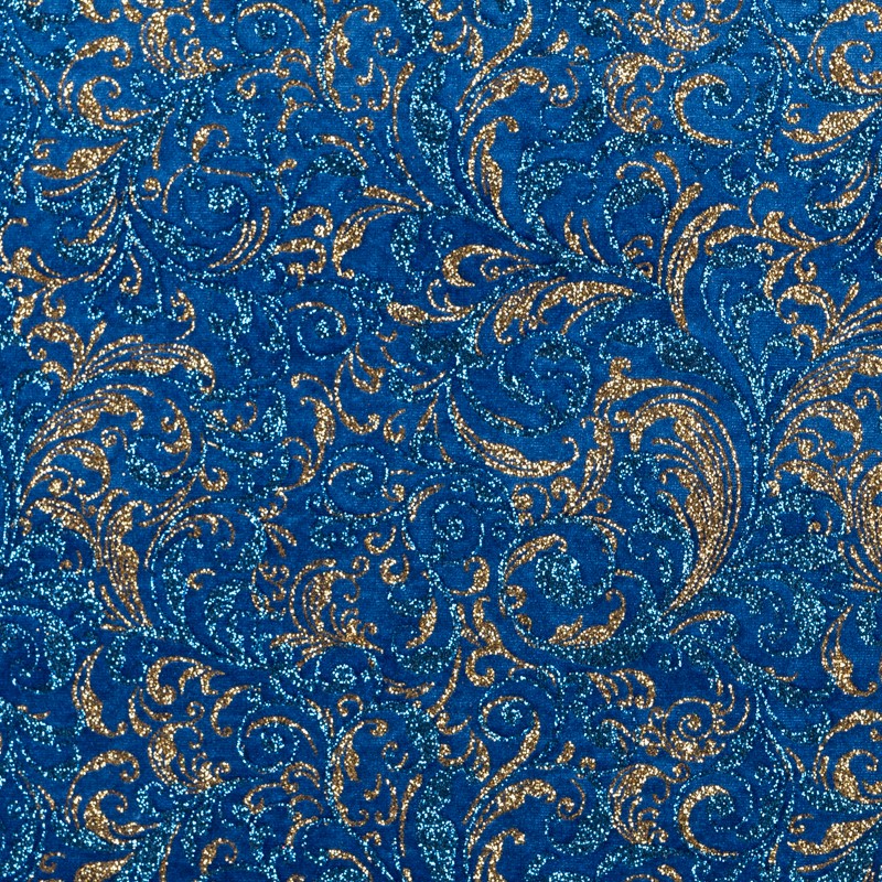 Velours Fantaisie Bleu Électrique - Ribes y Casals