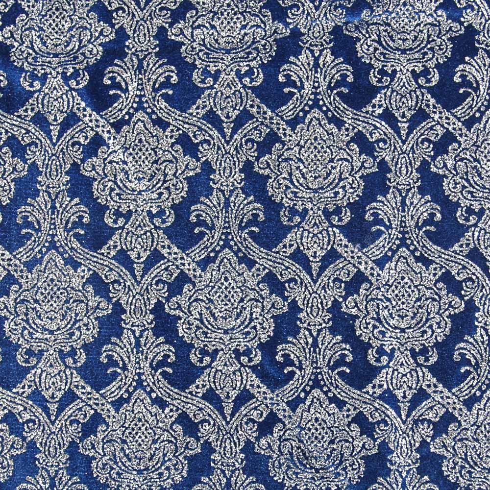 Velours Fantasy Paillettes Bleu - Ribes y Casals