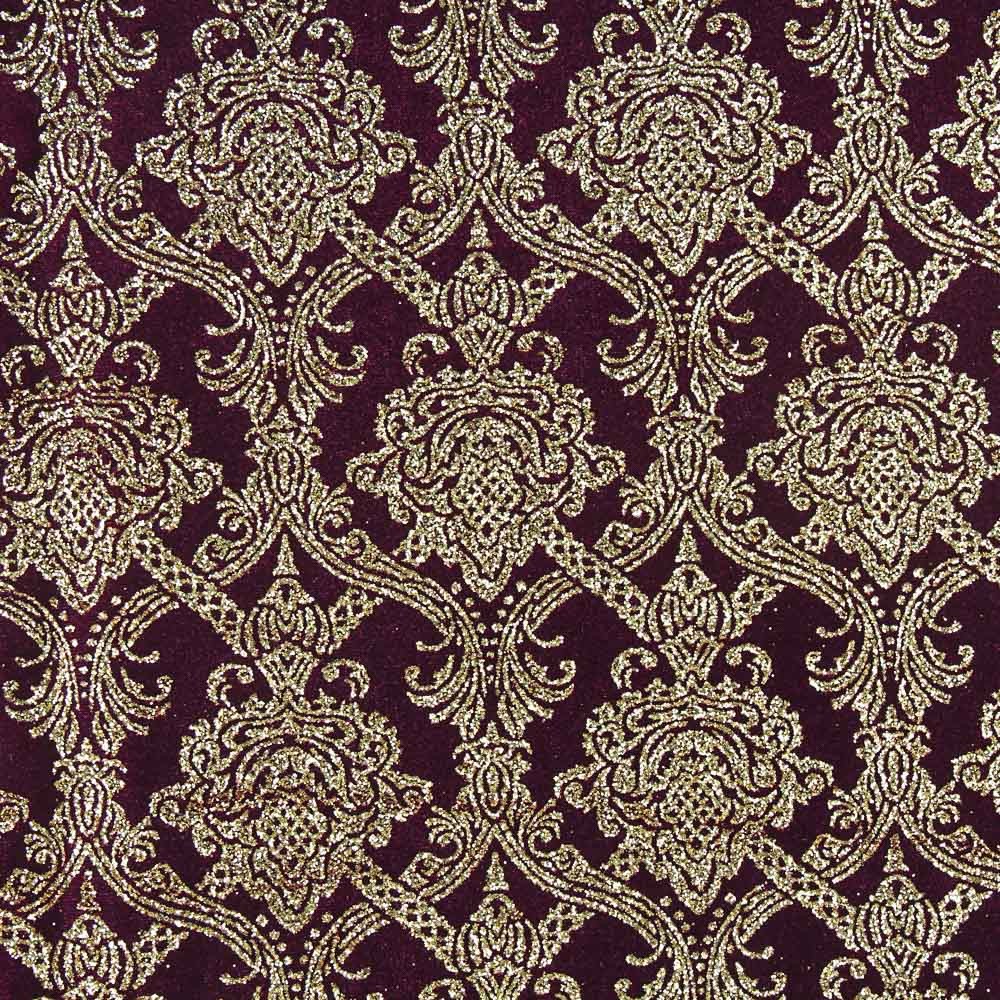 Velours Fantasy Paillettes Bordeaux - Ribes y Casals