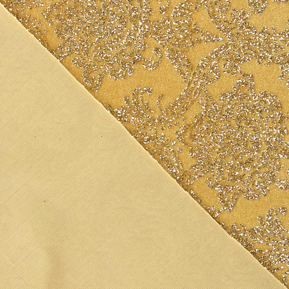 Velours Fantasy Paillettes Doré - Ribes y Casals