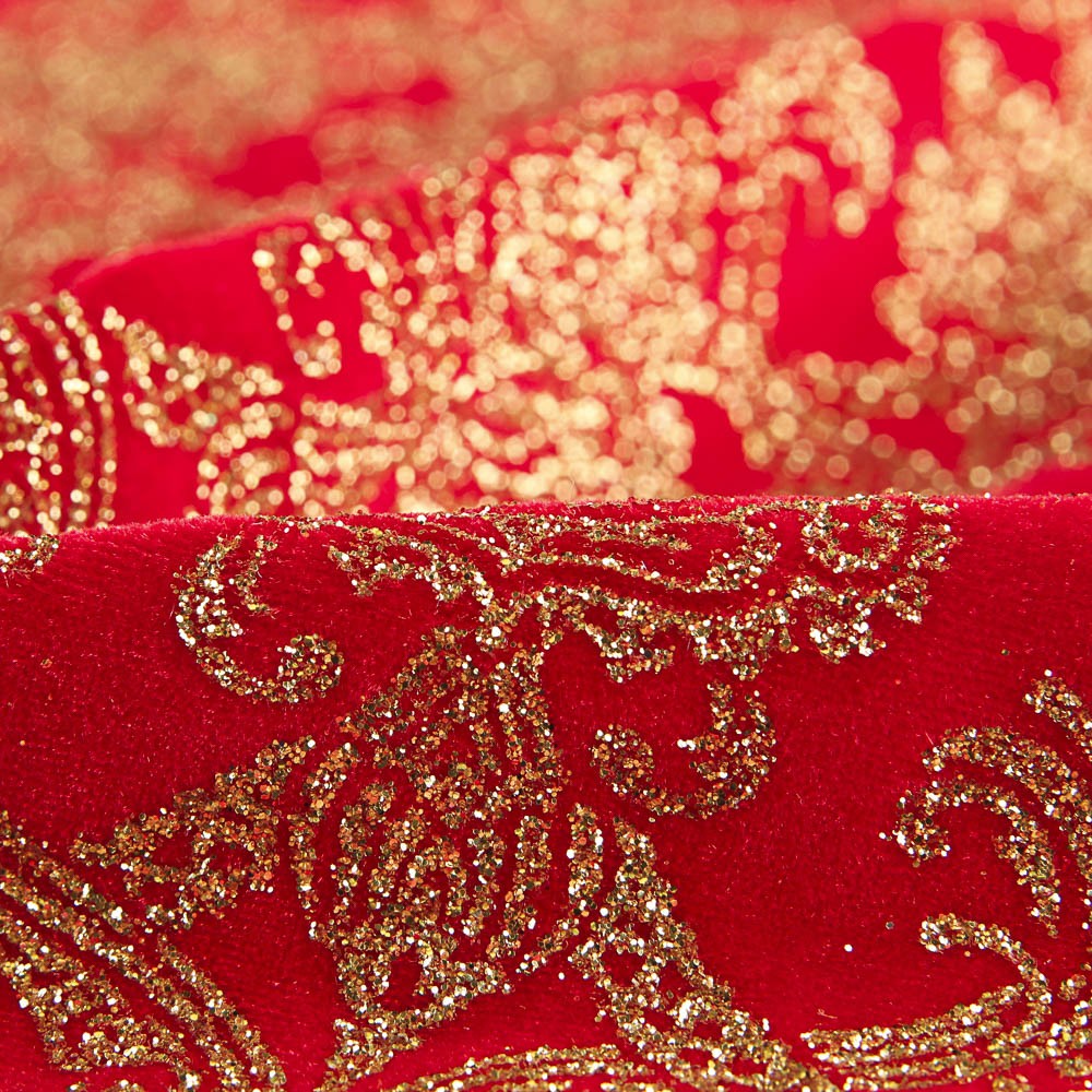 Velours Fantasy Paillettes Rouge - Ribes y Casals