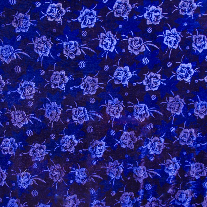 Velours Fleur Bleu Électrique - Ribes y Casals