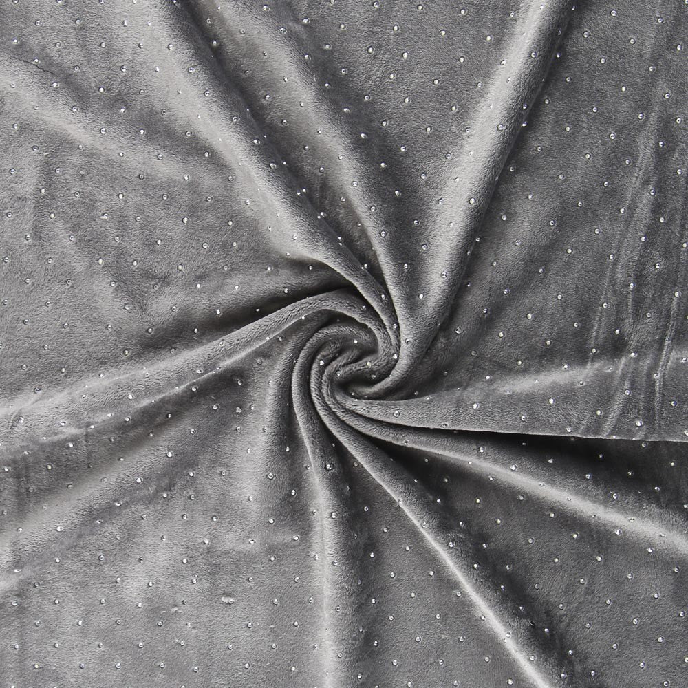Velours Lycra Paillettes Gris - Ribes y Casals