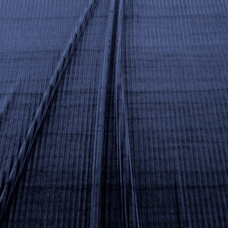 Velours Mode Nervuré Bleu Pervenche - Ribes y Casals