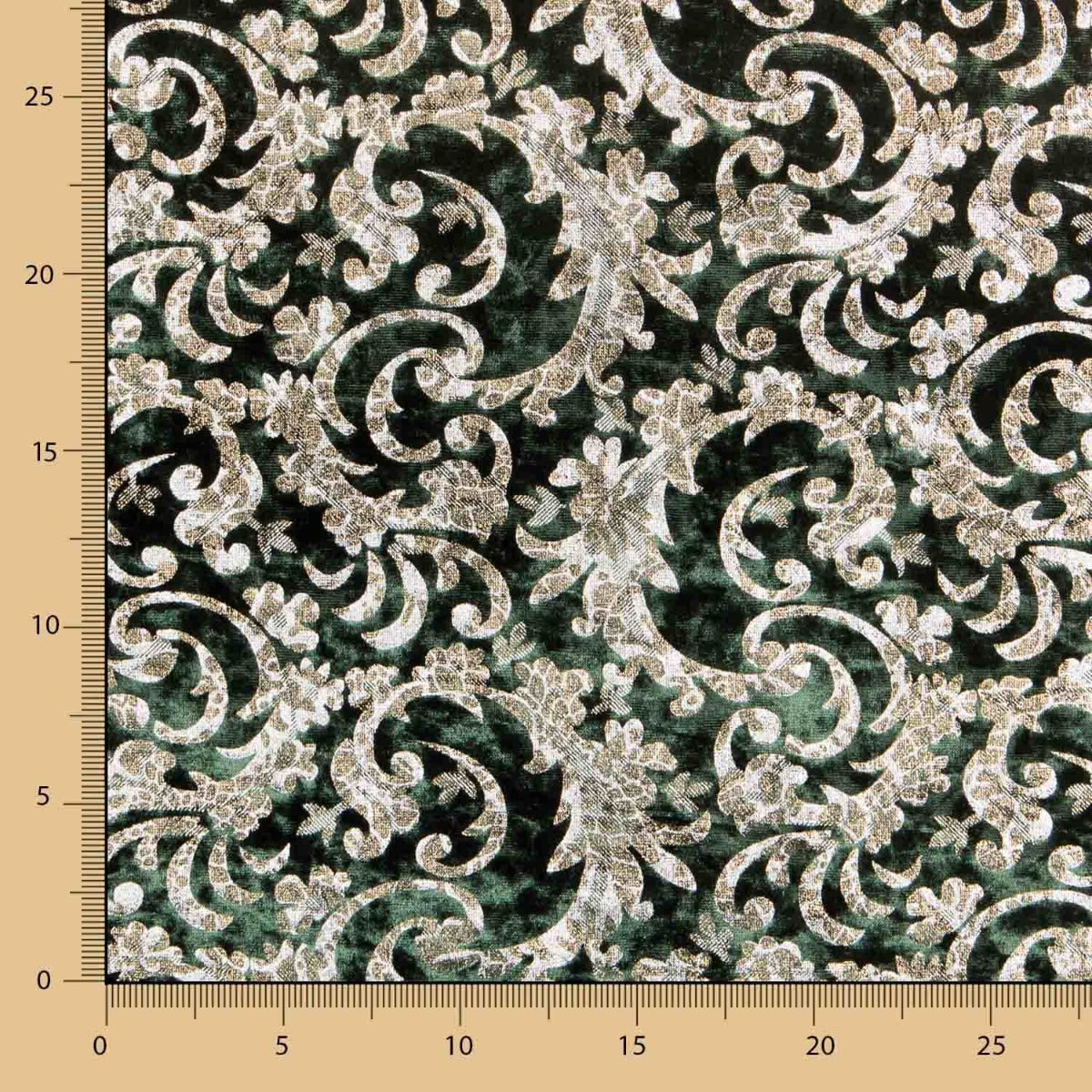 Spandex Velours Brocart Vert - Ribes y Casals