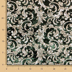 Spandex Velours Brocart Vert - Ribes y Casals